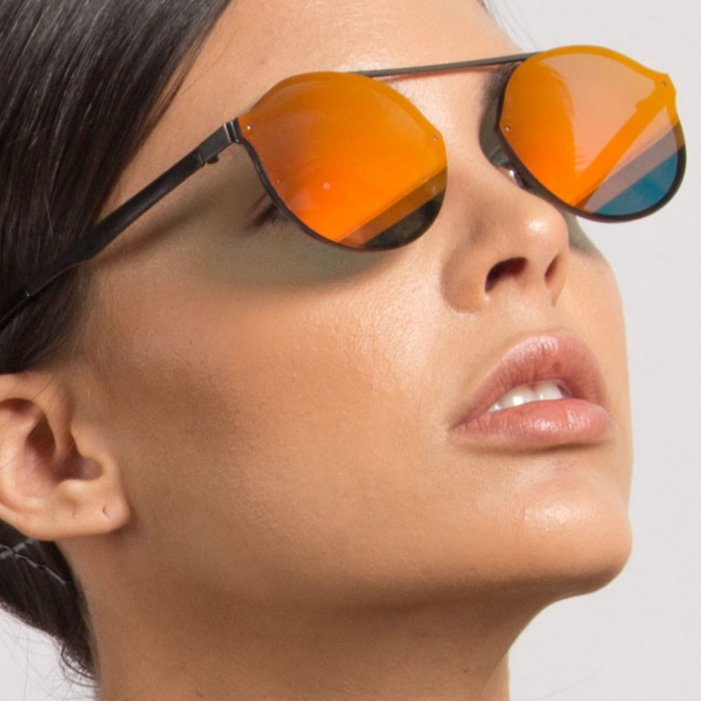 BRICKELL SUNGLASSES - RED ROUND EYEWEAR